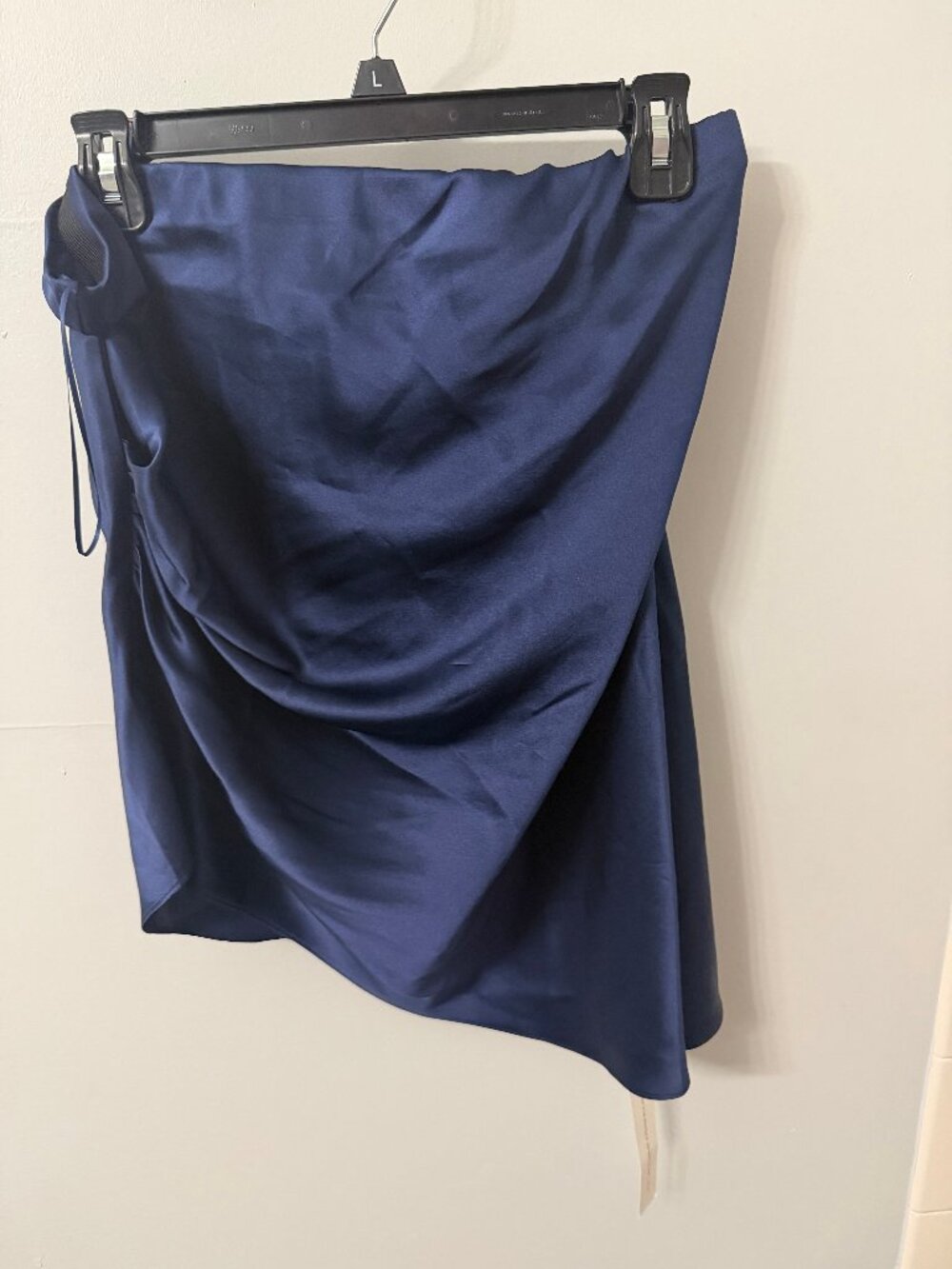 Reformation Quinley Silk Top Blue - Size XL